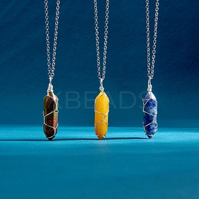 DIY Stone Jewelry Set Making Kit DIY-SZ0007-87-1