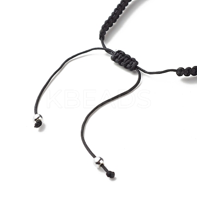 Love Letter Braided Bead Bracelet BJEW-JB07157-1