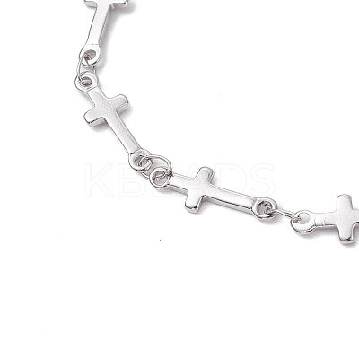 304 Stainless Steel Link Chains Bracelets for Women BJEW-JB11315-02-1