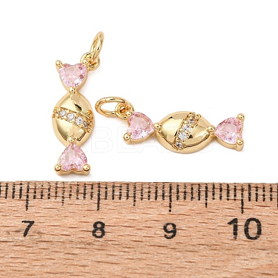 Brass Micro Pave Cubic Zirconia Pendants LS-KK-D019-23G-1