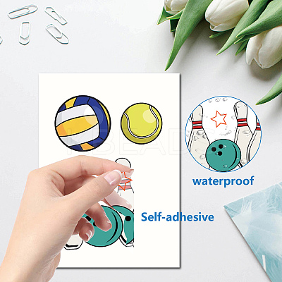 8 Sheets 8 Styles PVC Waterproof Wall Stickers DIY-WH0345-146-1