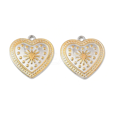 304 Stainless Steel Pendants STAS-T068-74GP-1