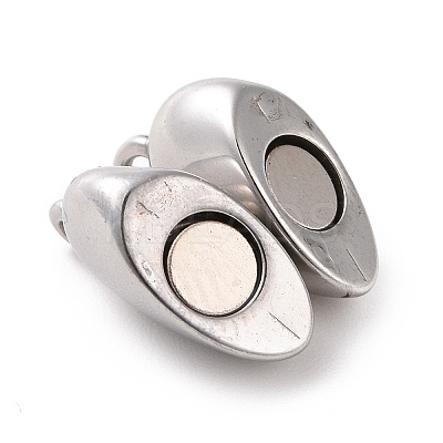Non-Tarnish 316 Surgical Stainless Steel Magnetic Clasps X-STAS-B029-04-1