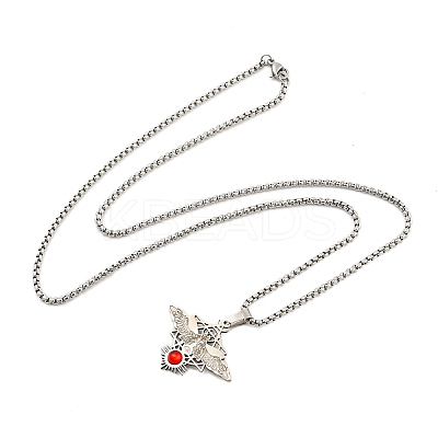201 Stainless Steel Pendant Necklaces LS-NJEW-H030-06P-1