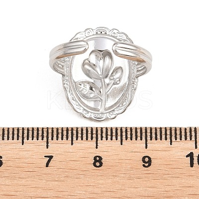 304 Stainless Steel Cuff Open Rings for Women RJEW-A102-05P-1