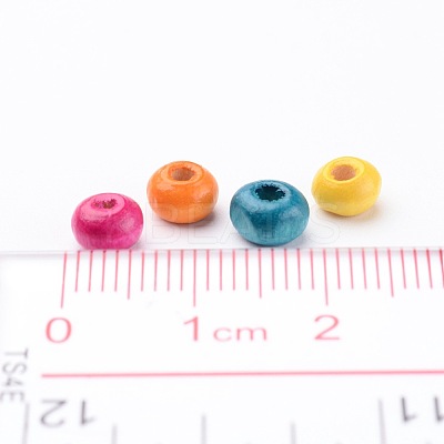 Lead Free Rondelle Natural Wood Beads X-TB093Y-1