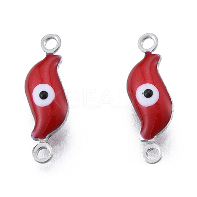 304 Stainless Steel Enamel Connector Charms STAS-N092-180-1