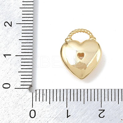Brass Micro Pave Clear Cubic Zirconia Pendants KK-G545-14G-1