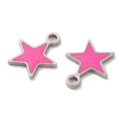 304 Stainless Steel Enamel Pendants LS-STAS-M308-13P-02-1