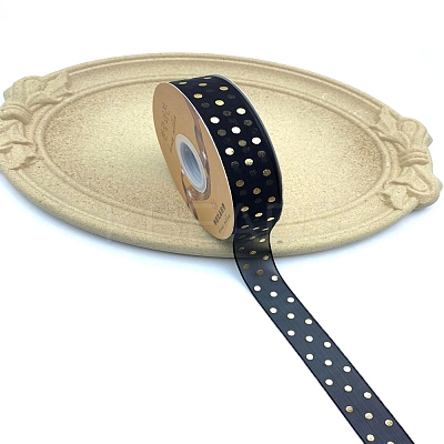 50 Yards Gold Stamping Polyester Ribbons PW-WG86968-05-1