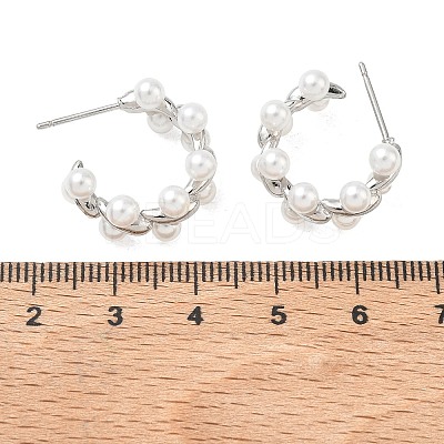 Brass Stud Earrings for Women EJEW-A168-21P-1