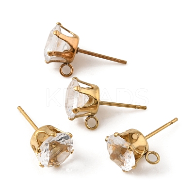 Ion Plating(IP) 304 Stainless Steel Stud Earring Findings STAS-M315-02G-04-1