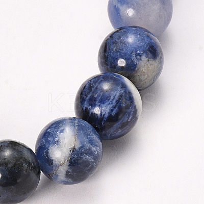 Natural Sodalite Beaded Stretch Bracelets BJEW-Q692-59-8mm-1