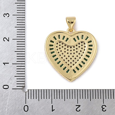 Brass Micro Pave Cubic Zirconia Pendants KK-H079-06G-1