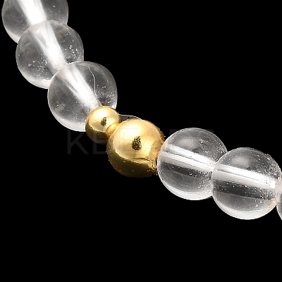 Natural Agate and Natural Quartz Crystal Bead Bracelets BJEW-E098-16G-1