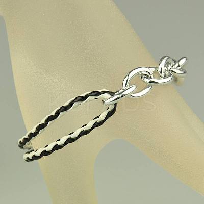 10Pcs Fashion Braided Bracelets BJEW-JB00848-M-1