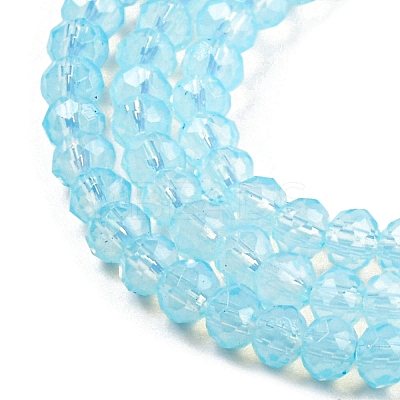 Baking Paint Transparent Glass Beads Strands DGLA-A034-J2mm-B02-1