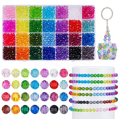 1960Pcs 28 Colors Transparent Acrylic Beads TACR-PH0001-97-1