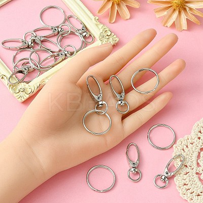10Pcs Iron Swivel Snap Hooks Clasps IFIN-YW0003-39-1