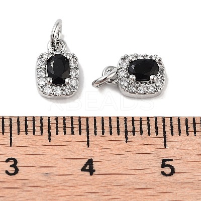 Brass Micro Pave Cubic Zirconia Pendants KK-B102-03P-1