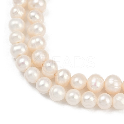Natural Cultured Freshwater Pearl Beads Strands PEAR-I007-07Y-05A-1