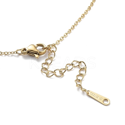 201 Stainless Steel Pendant Necklaces for Women NJEW-D055-07G-1