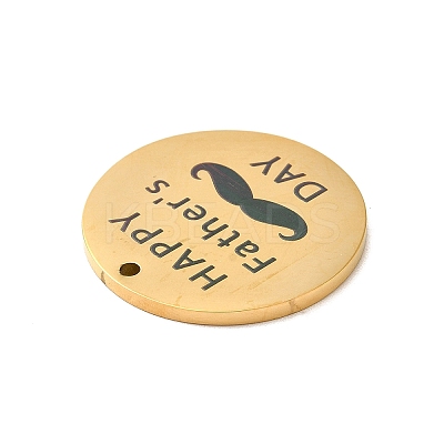 Father's Day Theme 304 Stainless Steel Pendants STAS-E171-02G-1