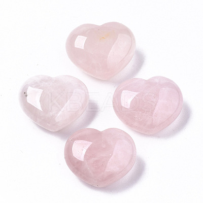 Natural Rose Quartz Heart Love Stone G-S364-062A-1