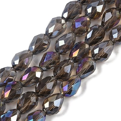 Transparent Electroplate Glass Beads Strands EGLA-N013-T10mm-B27-1