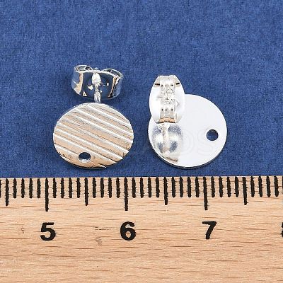 304 Stainless Steel Ear Stud Findings STAS-O119-17B-S-1