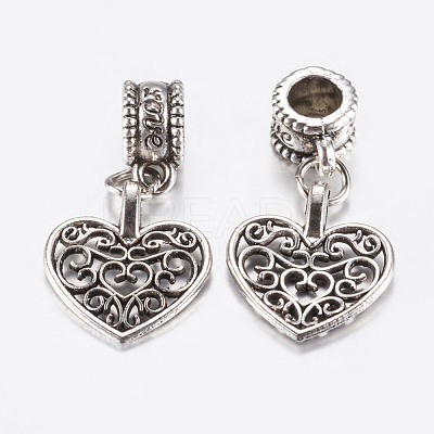 Tibetan Style Alloy European Dangle Charms PALLOY-F199-28AS-1