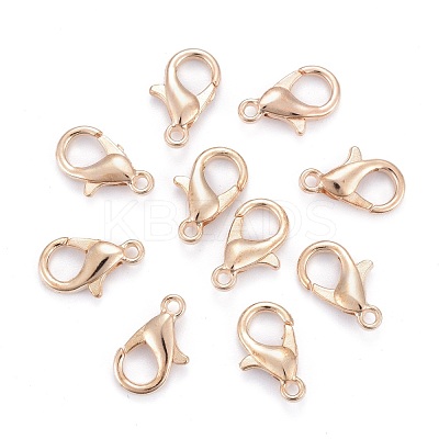 Zinc Alloy Lobster Claw Clasps X-E102-KCG-1
