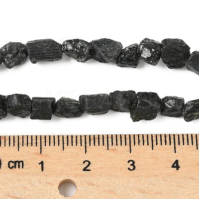 Raw Rough Natural Black Tourmaline Beads Strands G-M453-A01-01-1