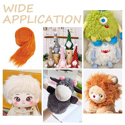 Polyester Top for Diy Hand-Decorated Artificial Wool Strip Accessories FIND-WH0170-32D-1