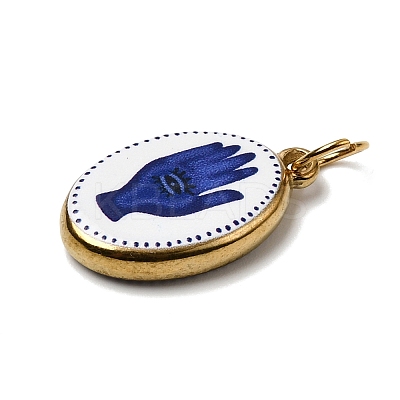 Printing 304 Stainless Steel Pendants STAS-K304-09D-G-1