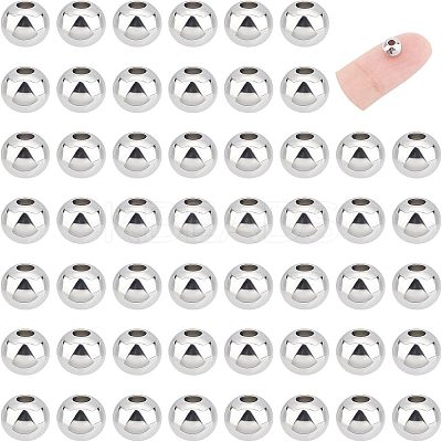 304 Stainless Steel Beads STAS-UN0001-60P-1