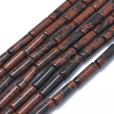 Natural Mahogany Obsidian Beads Strands G-F631-D01-1