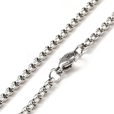Non-Tarnish 201 Stainless Steel Rectangle with Constellations Pendant Necklace for Women LS-NJEW-G015-01D-1