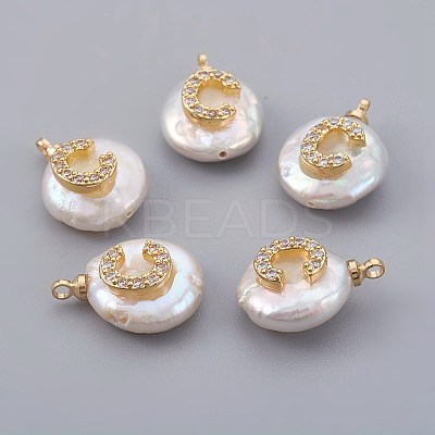 Natural Cultured Freshwater Pearl Pendants PEAR-F008-30G-C-1