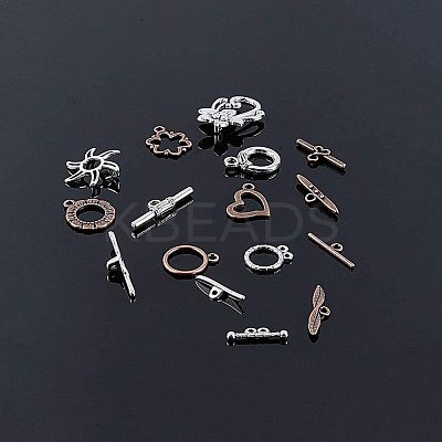Tibetan Style Alloy Toggle Clasps TIBE-PH0004-03-1