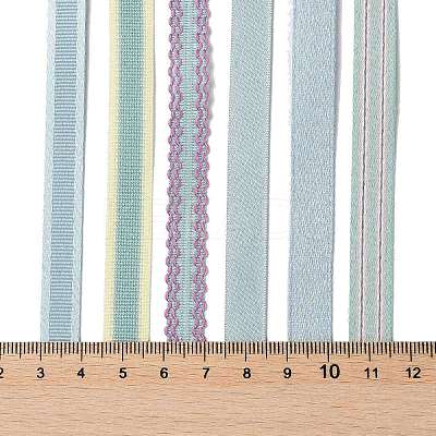 18 Yards 6 Styles Polyester Ribbon SRIB-Q022-F13-1