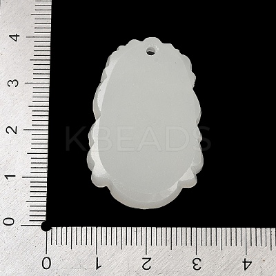 Natural White Jade Carved Pendants LS-G-S384-01F-1