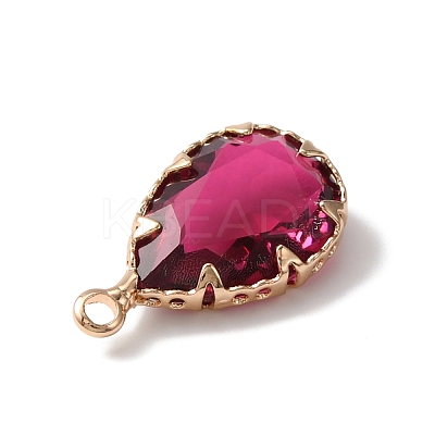 Faceted Glass Pendants GLAA-WH0031-54Q-1