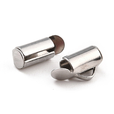 Non-Tarnish 304 Stainless Steel Slide On End Clasp Tubes STAS-C044-07A-P-1