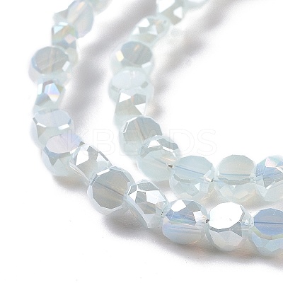Transparent Electroplate Glass Beads Strands GLAA-E036-06A-1