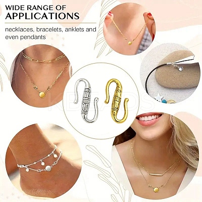 20Pcs Tibetan Style Alloy S-Hook Clasps TIBE-YW0002-04AG-1