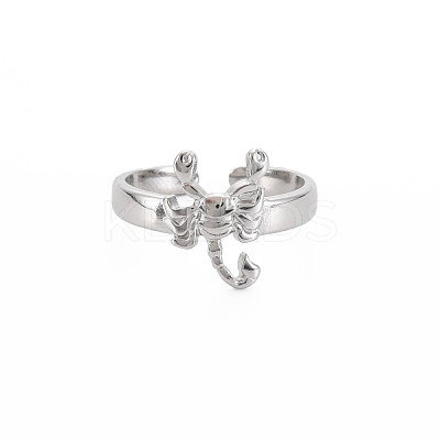 Non-Tarnish 304 Stainless Steel 12 Constellations/Zodiac Signs Open Cuff Ring for Women RJEW-S405-156P-E-1