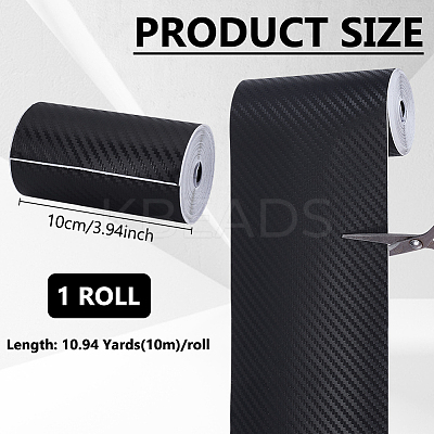 10M PVC Car Auto Fibre Sticker Vinyl Wrapping Film DIY-WH0128-48B-1