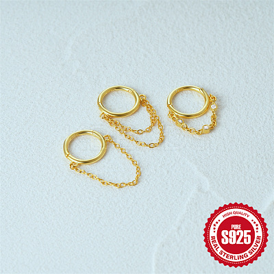 925 Sterling Silver Hoop Cartilage Earrings FS-WG5B1DD-01-1