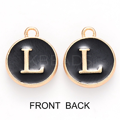 Golden Plated Enamel Alloy Charms ENAM-SZ0001-26B-L-1